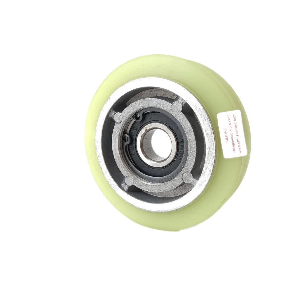 80*23*6202 Escalator Accessories Step Wheel Aluminum Core Roller OD 80mm W 23mm Bearing 6202RS