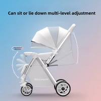 Poussette légère réversible 2 en 1 avec siège convertible haut de gamme et design compact pliable pour nouveau-nés et tout-petits 2
