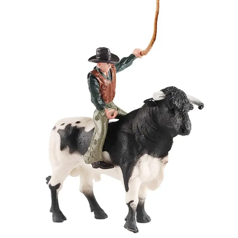 

Cowboy Bull Riding Toys Realistic Spanish Bullfighter Cattle Figurines Toys Rodeoes Cowboy Cattle Figure Toy For Age 3-5 6-12