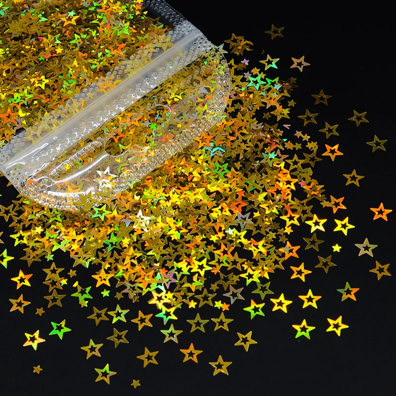 Holographic Gold Butterfly Glitter for Crafting and DIY Projects