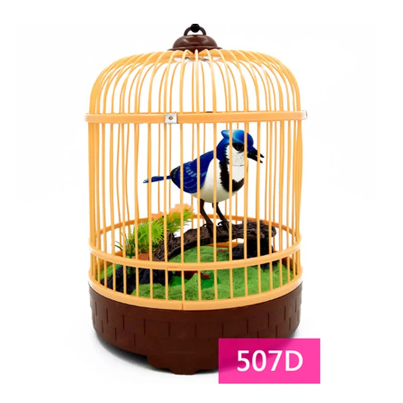 Sound Voice Control Electric Bird Pet Toy Electric Simulation Induction Bird Cage Birdcage Kids Toy Gift Garden Ornaments 3