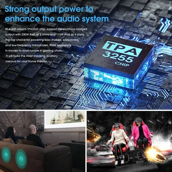 Nobsound BSA-600 230W Bridge Stereo/Mono Bass Shaker Amplifier Subwoofer Power Amp for Transducer 5