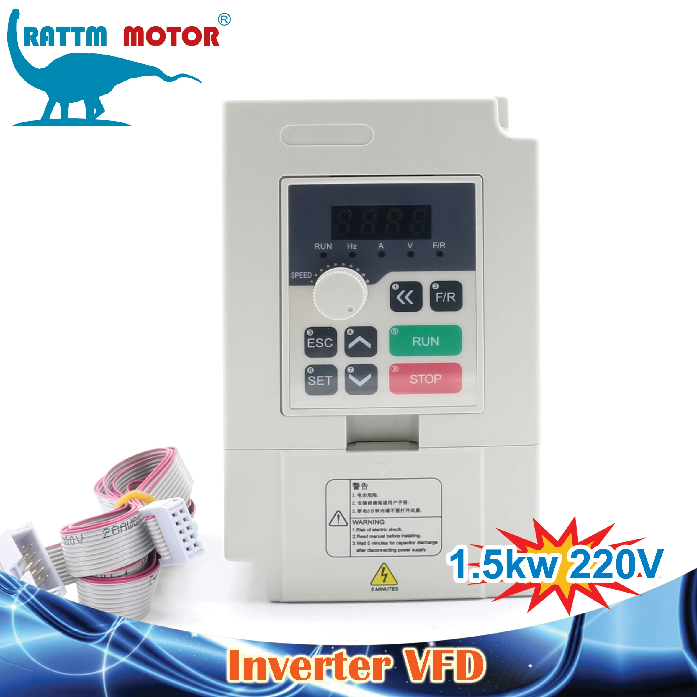 

『EU Stock』1.5kw 220V VFD Variable Frequency Drive 2.2kw 220V vector Inverter Motor Speed Control 0-1000Hz Frequency Converte