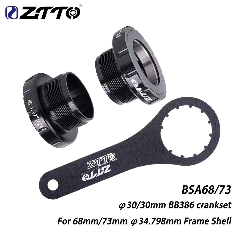

ZTTO Горный Дорожный велосипед BSA30 нижние кронштейны BB68 BSA 68 73 MTB дорожный велосипед внешние нижние кронштейны для BB386 30 мм комплект кривошипов