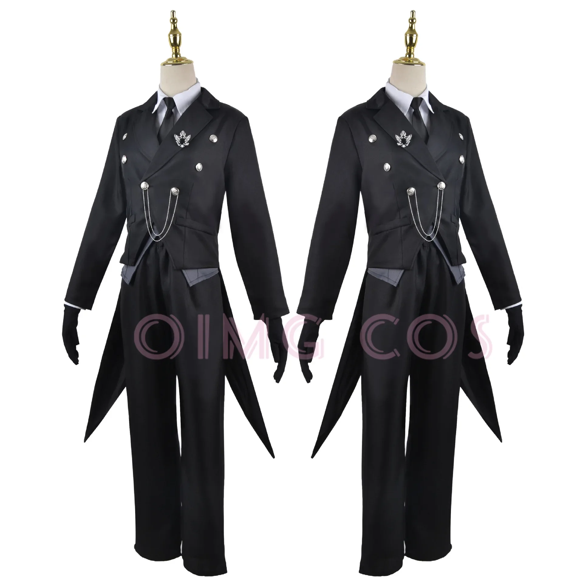Cosplay Costume Sebastian Michaelis Black Butler Adult Carnival Uniform Wig Anime Halloween Party