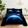 Cosmic Planets Bed Sheet Set Soft Polyester Bed Flat Sheet With Pillowcase Romantic Universe Galaxy Print Bed Sheet Home Textile 6