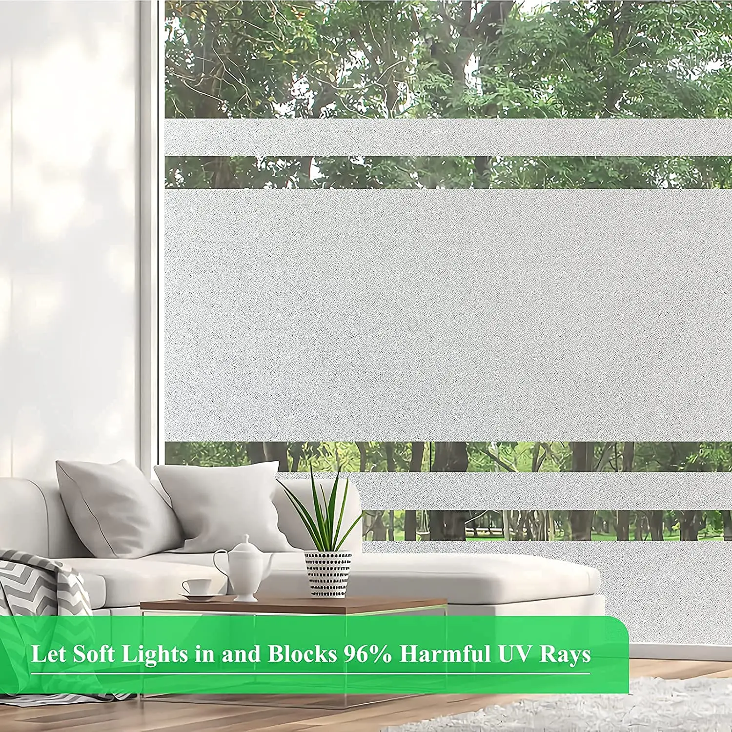 Window Privacy Film Frosted Glass Opaque Vinyl Bathroom Door Decor Stickers UV Blocking Heat Control Coverings Home Office window film window privacy film