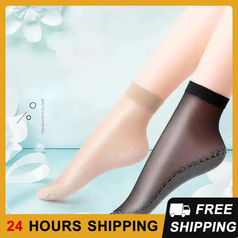 

Velvet Silk Womens Summer Socks Cotton Bottom Design Breathable Surface Antiskid Socks Socks Womens Socks Reinforced Toe