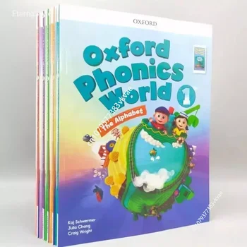 10 libri Oxford libro di testo di ortografia naturale Oxford Phonics World 5 libri di testo + 5 quaderno per bambini apprendimento didattico inglese