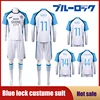 Anime Blue Lock Nagi Chigiri Mikage Cosplay Costume T-shirt Wig Football Tracksuit Jersey Shorts Socks Soccer Uniform Sportswear