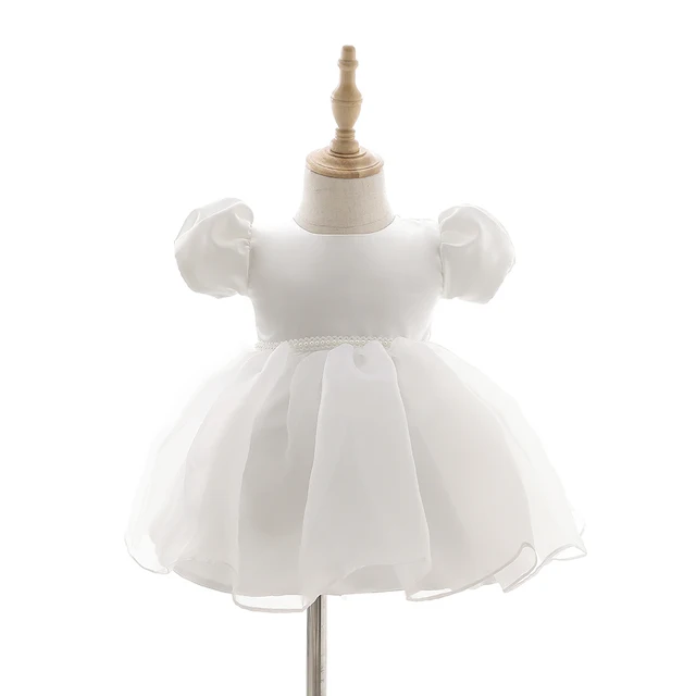 Wholesale Birthday Dresses Beautiful Ball Gown Beaded Flower Baby Girl Dress New Design Pageant Luxury High Quality 1