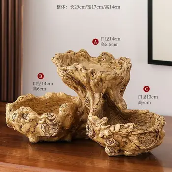 Porous tree roots, imitation wood stumps, and fleshy flower pots with creative irregular multi-layer mouth non ceramic design 1