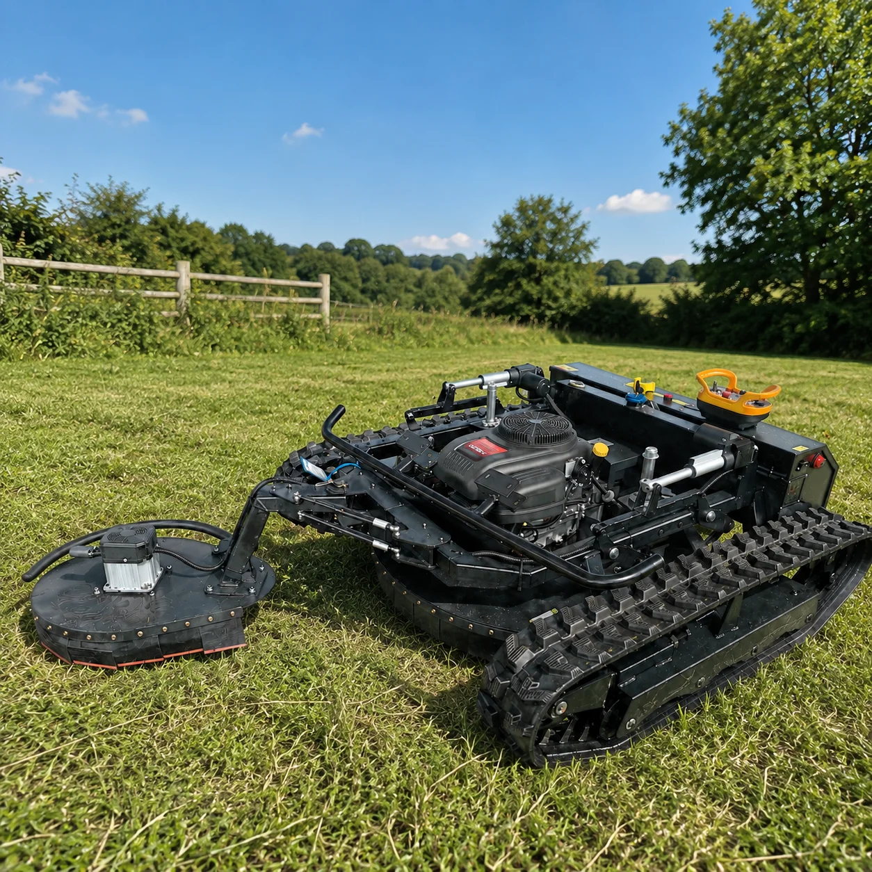 Ferngesteuerter Rasentrimmer mit Raupenantrieb für Obstgarten, Garten, Bauernhof, Gras- und Landschaftspflege – OEM-Hersteller