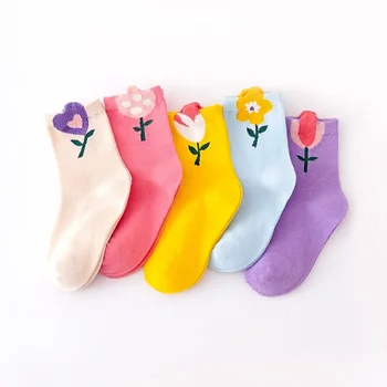 Girls Flower Socks 1