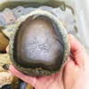 400-500g Rough Natural Rare Water Bile Agate Crystal Stone Healing With Water Trapped Inside Moving Original stone 2