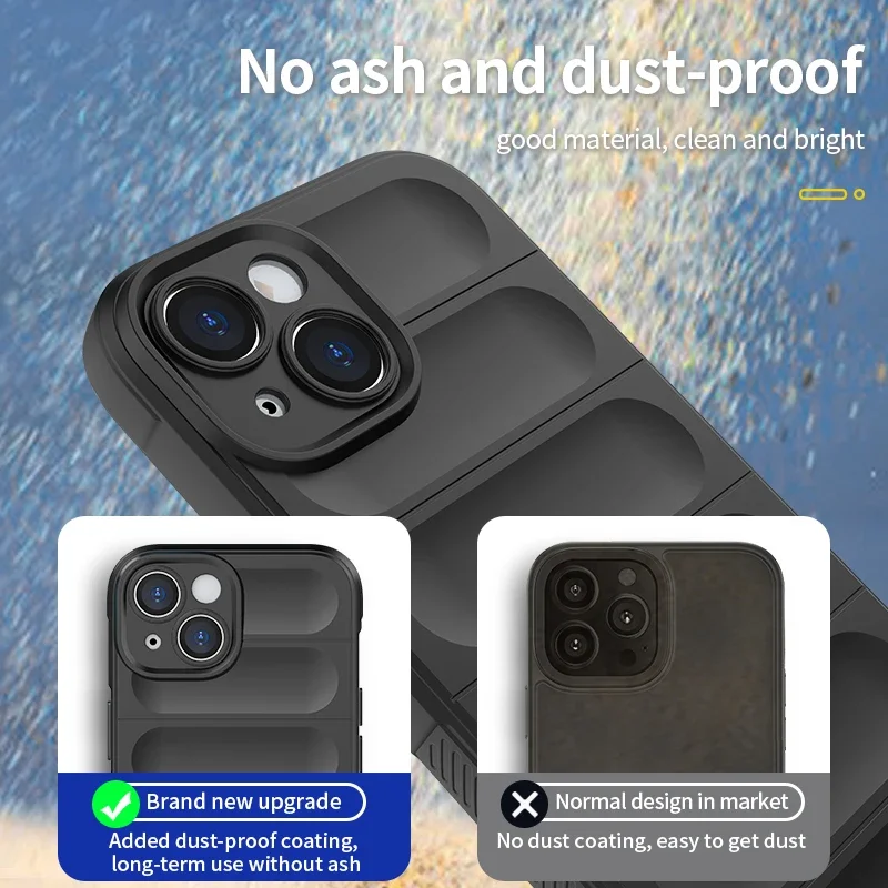 Shockproof Armor Bumper Matte Phone Case - 3D Original Liquid Silicone Soft Back Cover