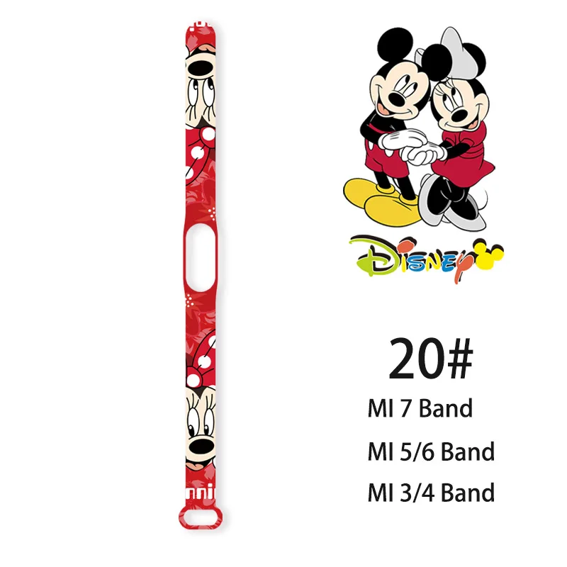 thumbnail image 1 of Correa de Mickey Mouse para reloj inteligente, pulsera de silicona para Xiaomi Mi Band 6, 5, 4, 3, 7, band5, band6, 1 of 5