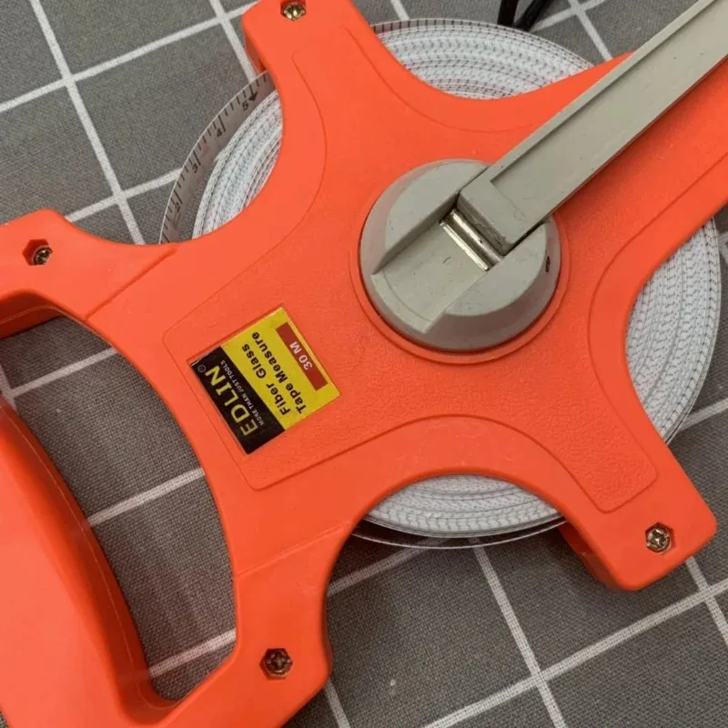Open Reel Fiberglass Tape Measure 1Pc 30m/50m/100m Inch Metric Scale Impact Resistant Plastic tape measure measuring tape