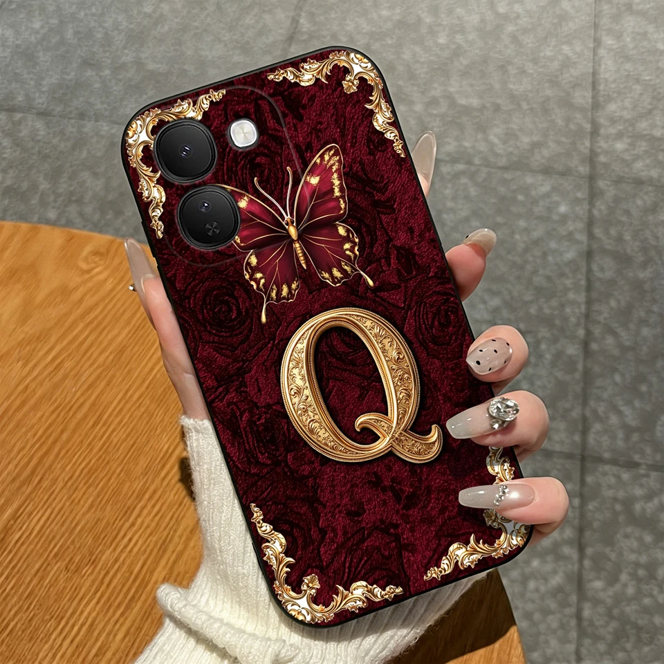 Luxury Crown Letters Pattern High-Quality Matte Silicone Shockproof Phone Case