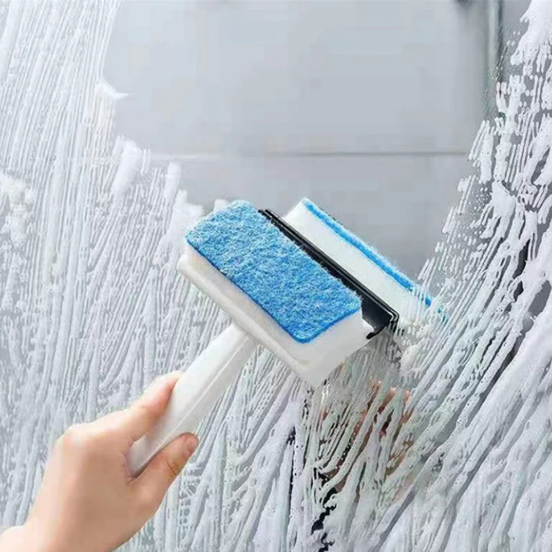 Toilet Cleaning Brush Double Sided Wiper Mirror Glass Sponge Bathroom Kitchen Wall Household Cleaning Tool Useful Thing For Home Glass Cleaning Tools Accessories Aliexpress
