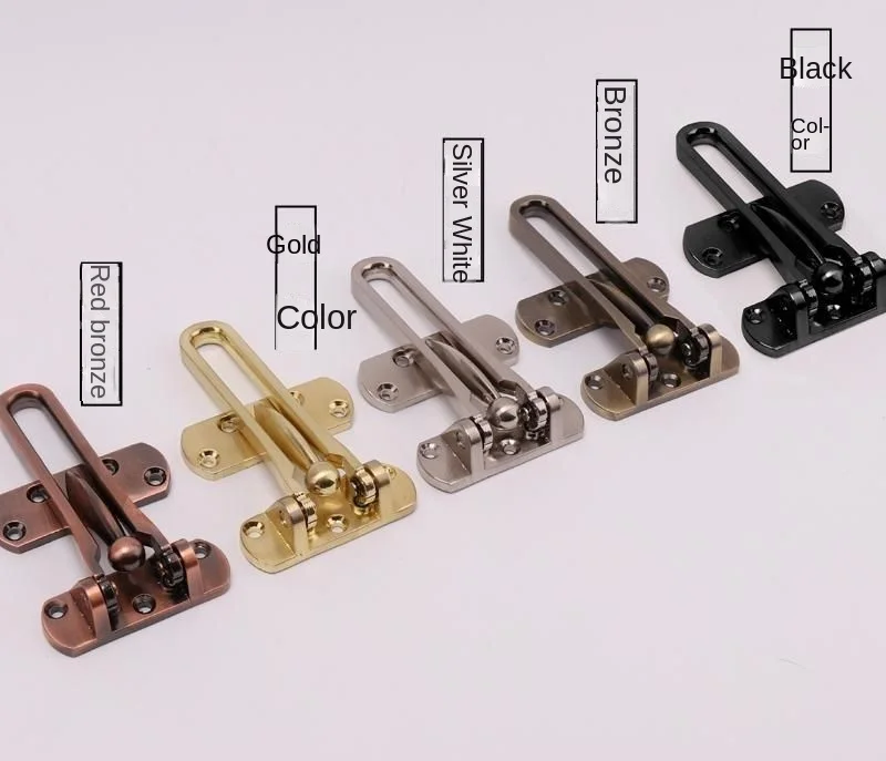 Description Picture 5 of itemMetal Front Door Security Safety Home Hasp Lock Strong Durable Home Chain Lock Guard Catch Door Fastens Lock for Secutity Tools