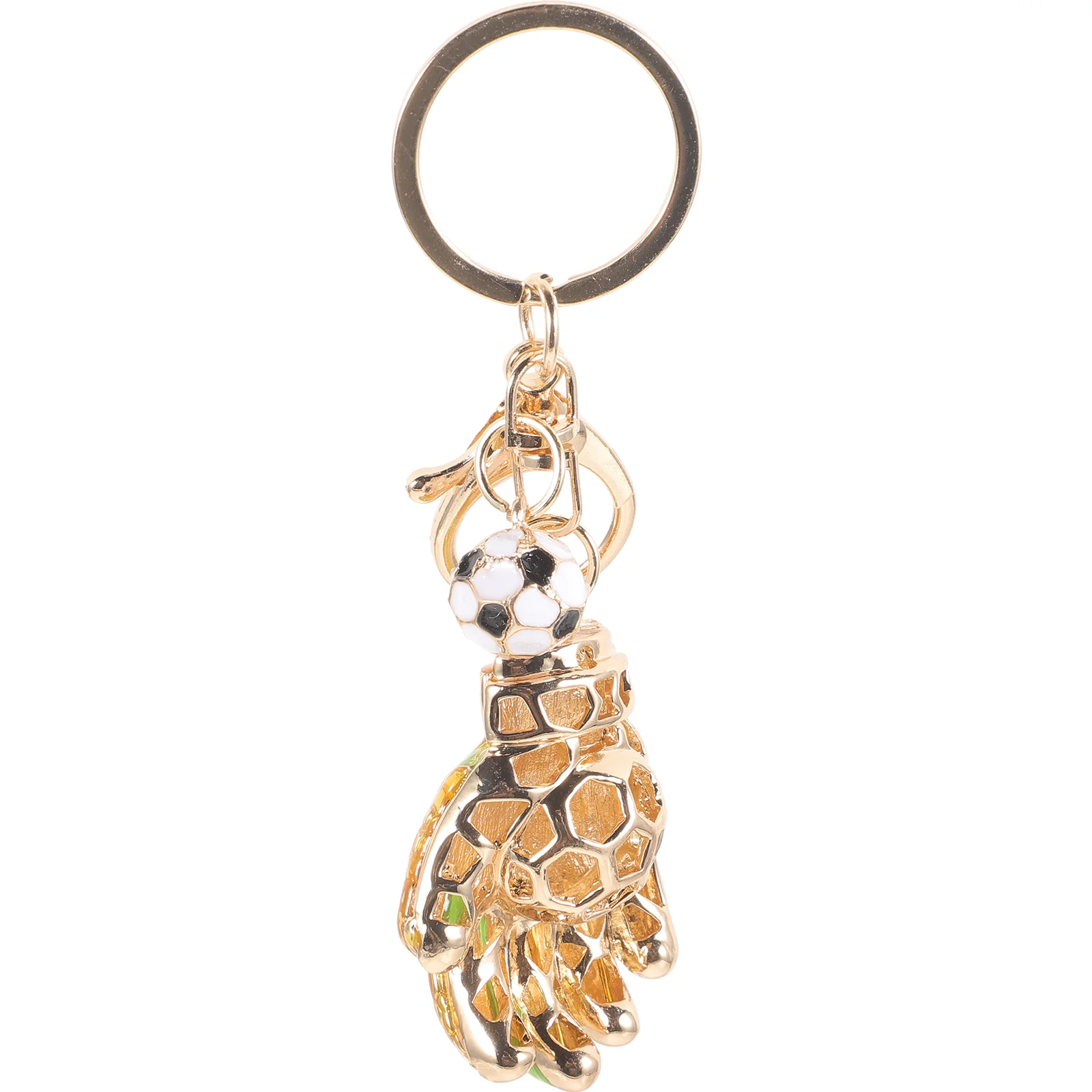 

Goalkeeper Keychain Soccer Glove Key Ring Soccer Ball Pendant Charm Sports Theme Car Key Holder Backpack Purse