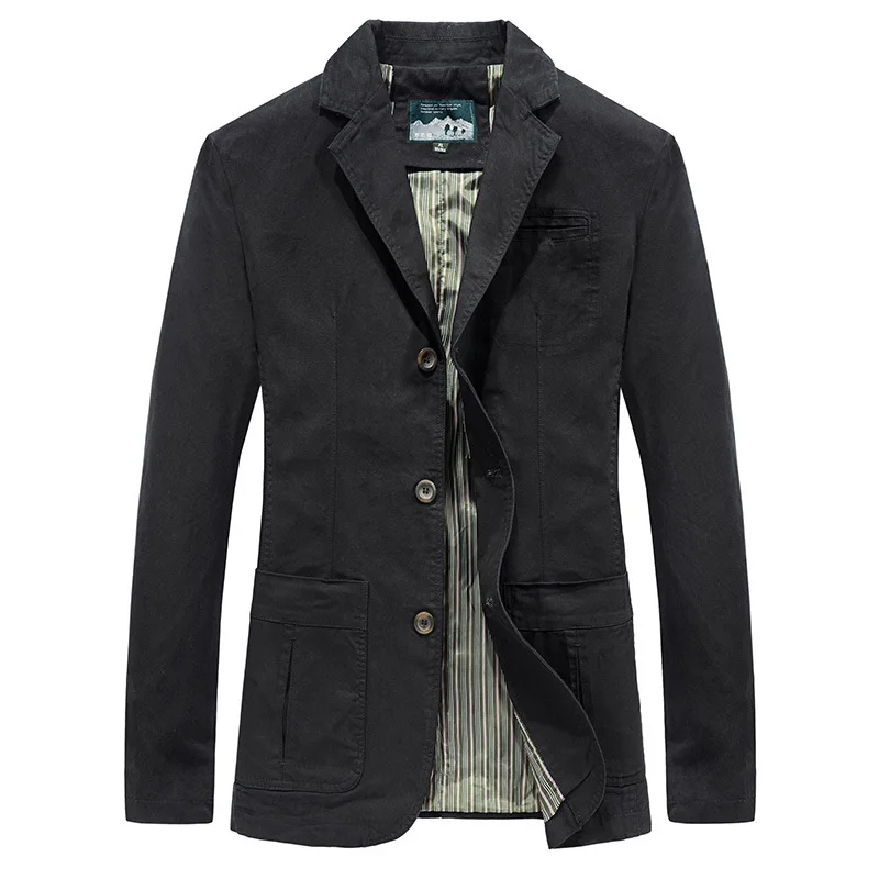 Spring Autumn Men Casual Cotton Suit Jackets Coats Mens Formal Business Overcoat Jackets Men’s Lapel Slim Fit Jacket Windbreaker 4