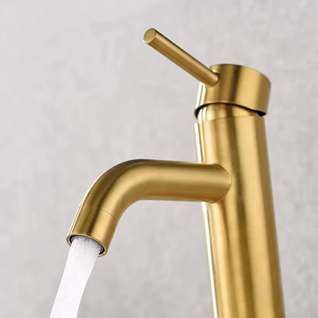 ก๊อกน้ำห้องน้ำ สแตนเลส ก๊อกน้ำอ่างล้างหน้า ก๊อกน้ำผสมน้ำร้อนน้ำเย็น ก๊อกอ่างล้างหน้า ก๊อกเดี่ยว ก๊อกทองขัดเงา 5