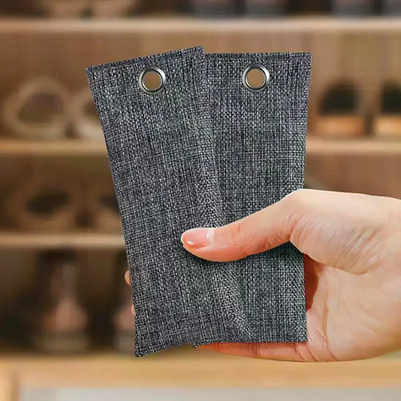 Bamboo Charcoal Air Purifying Bags - Natural Deodorizer & Moisture Absorber with Hanging Holes (10/20/30 Pack)