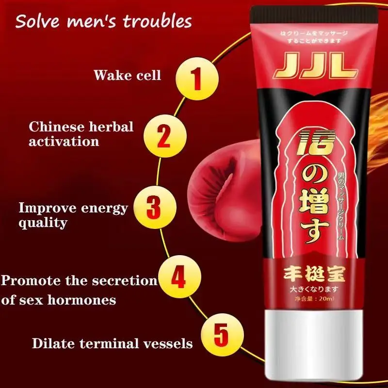 Male Penis Enhancement and Enlargement Cream Secondary Growth Thickening Continuous Erection Adult Sex Products 20ml