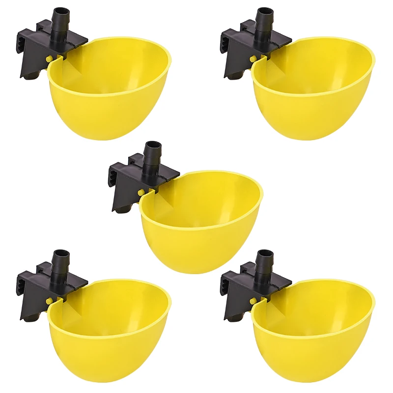 5/10/20Pcs Automatic Poultry Bird Chicken Water Drinker Bowl Poultry Chicken Drinking Bowl 9.5mm Diameter Poultry Waterer 6