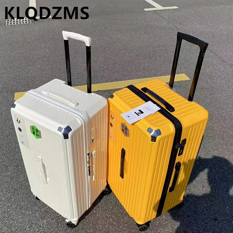 

KLQDZMS 22"24"26"28"30"32"34" Inch Large-Capacity High-Quality Luggage Family Couple Cabin Suitcase Student Hard Trolley Case