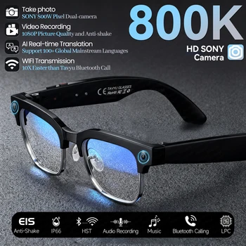 New Business 4K HD Cambia colore AI Occhiali intelligenti 800W Pixel Camera 1080P Video AI Chat Lettore musicale Chiamata AI Occhiali sportivi da uomo
