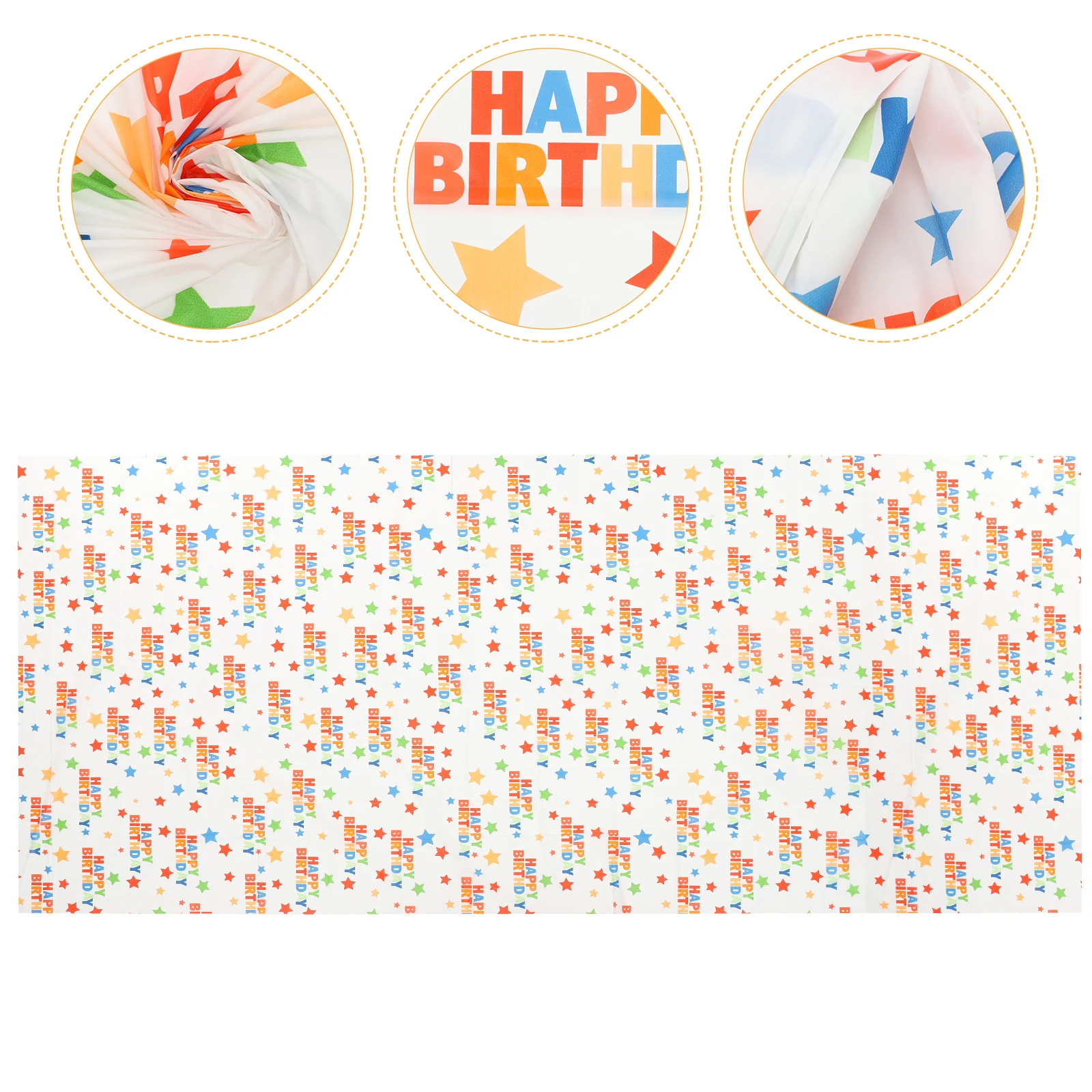 

Birthday Party Tablecloth Polyester Covers Dining Room Decor Happy Decorations Wedding Kids Picnic Pool Child