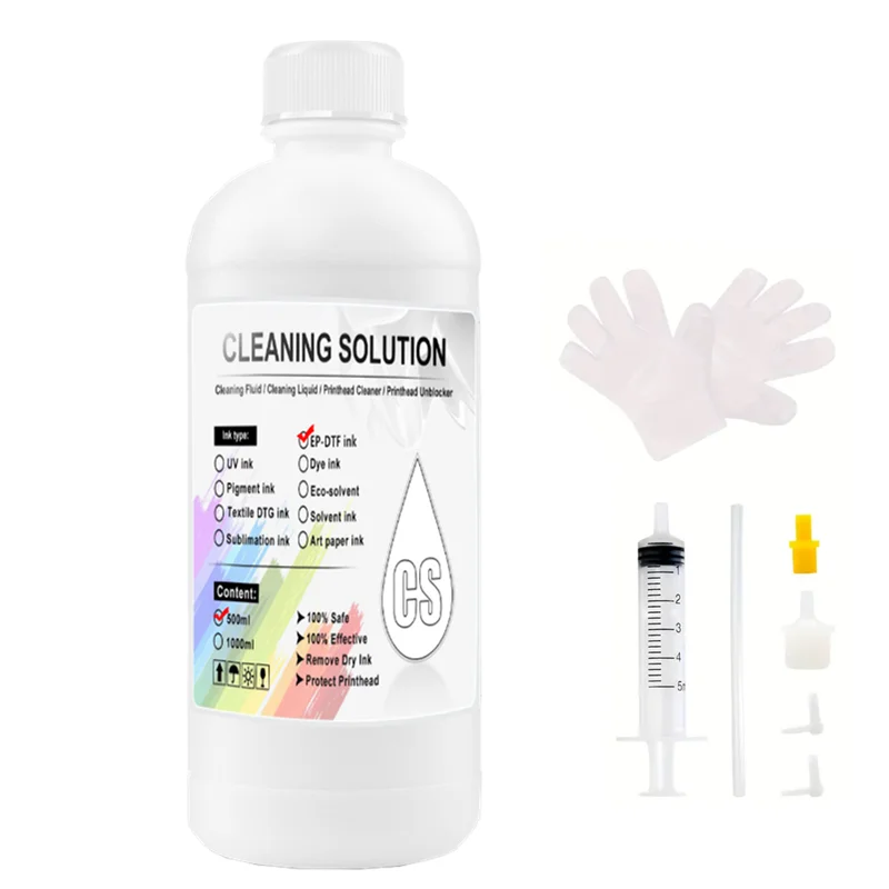 DTF Power Cleaner DTF Cleaning Solution Liquid For Direct to Film Printer Printhead Tube Maintenance printer cleaner