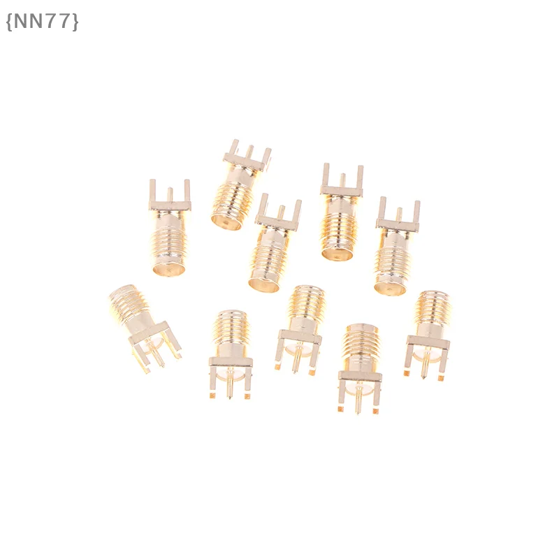 【Ja】10개 SMA 암잭 어댑터 세트 - 솔더 베이스가 있는 PCB 엣지 마운트 소켓, RF 커넥터