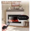 Electric Fireplace Inserts Freestanding Heater for The Living Room Floating Fireplace with 12 LED Colors with Logset and Stones 2