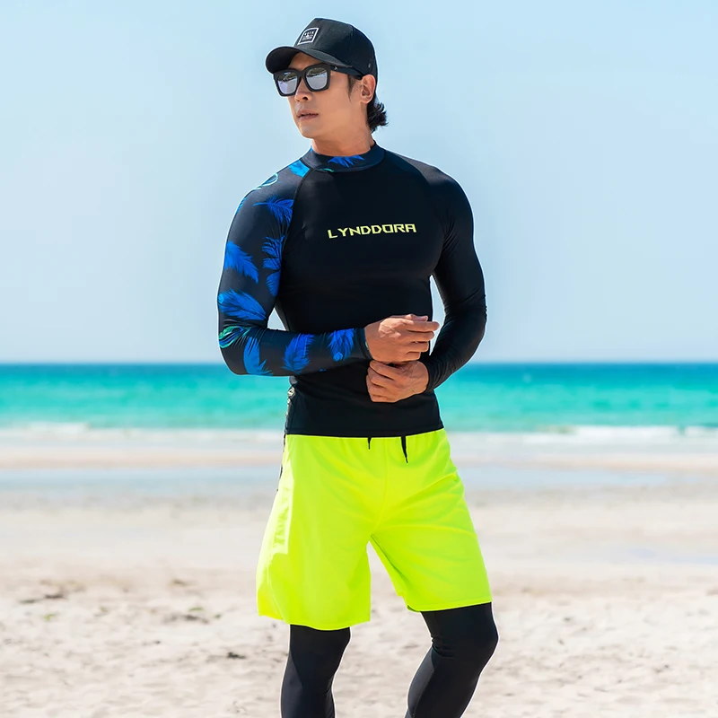 SAILBEE Protect Surfing Rash Guard Men Swimwear Long Sleeve