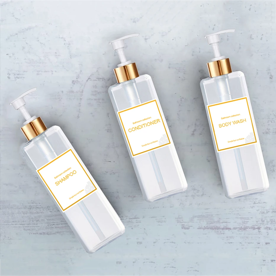 Refillable Plastic Bottles for Shampoo Conditioner Body Wash 500ML/16.9oz