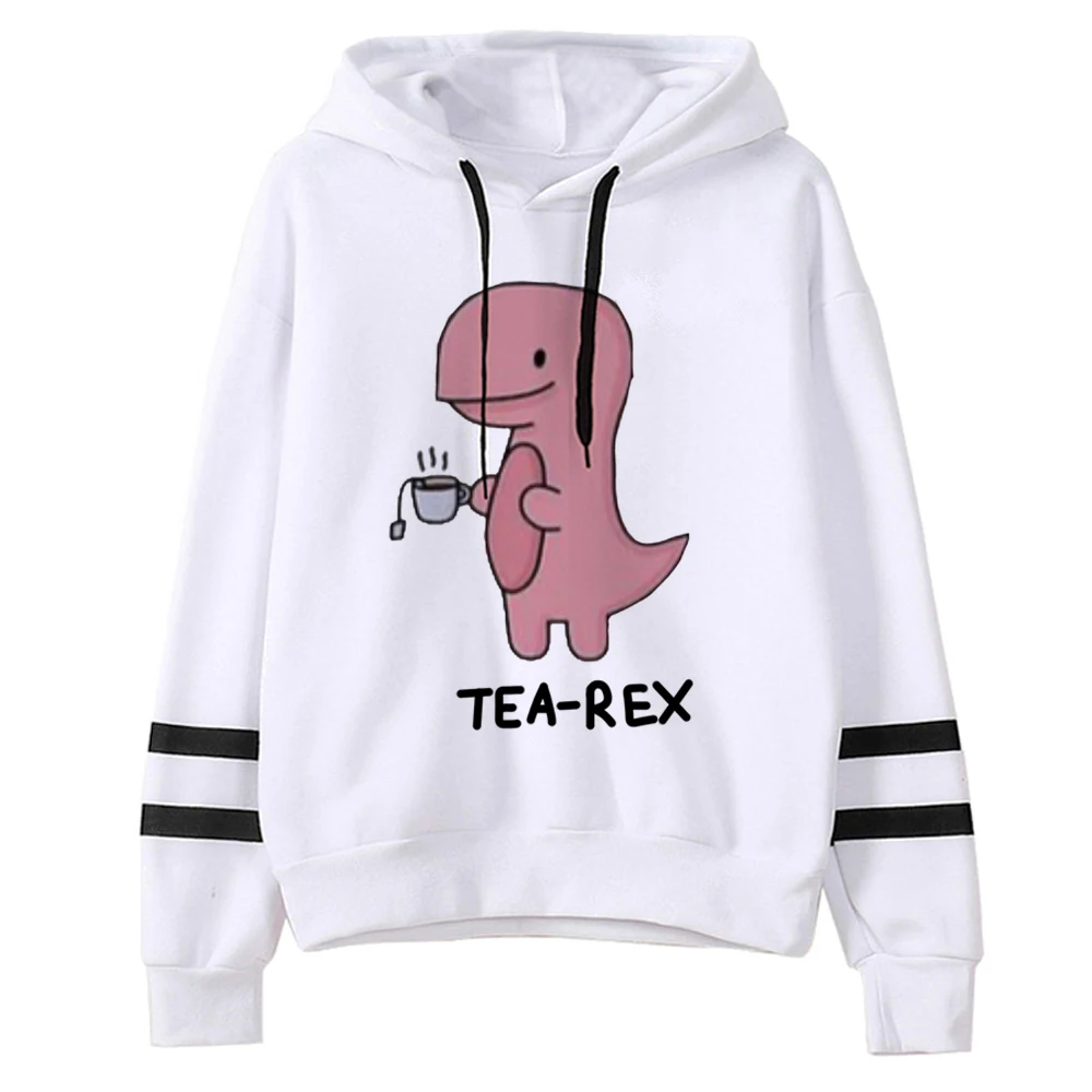 Trex Tea hoodies Nők Anime kawaii évjárat Anime ruhák Motorházfedél Nők 90-es évek Szvetter