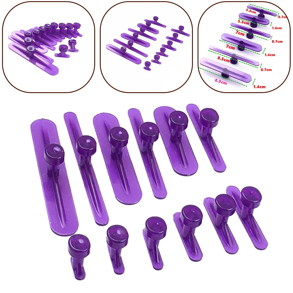 12 stücke Kleber Tabs Dent Entfernung Werkzeuge Dent Entfernung Werkzeug Auto Körper Kleber Tabs Nylon Auto Reparatur Teil Für Dent heber Rutsche Hammer – Detail 1