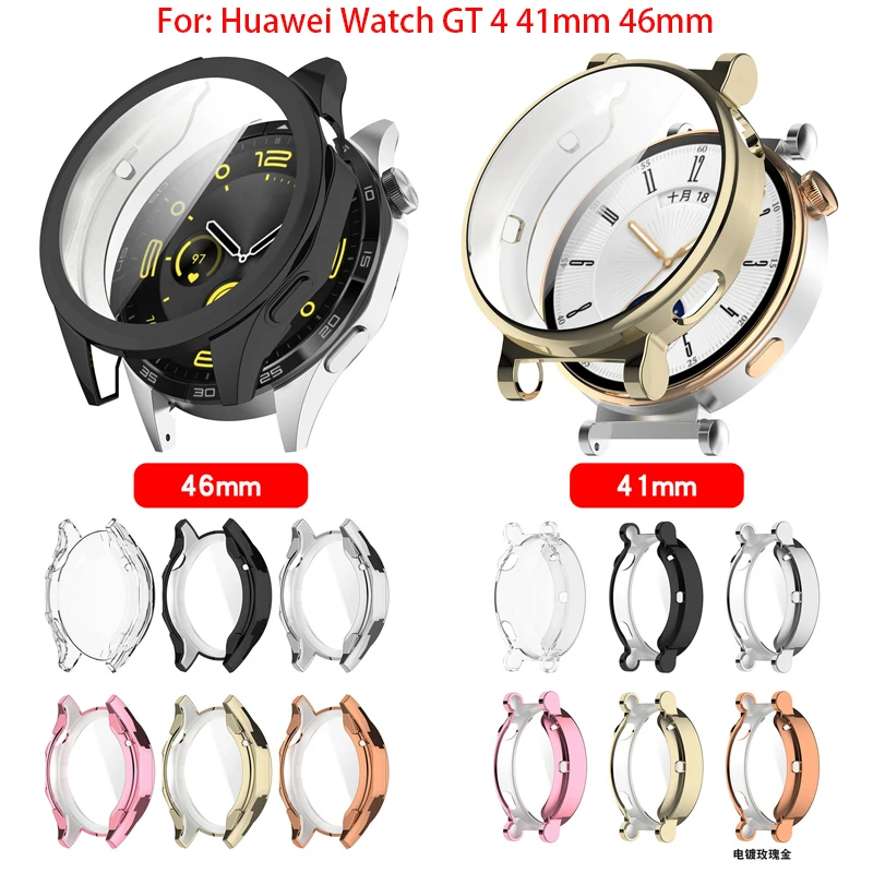 Funda protectora para Huawei Watch GT4, carcasa protectora de pantalla de 41mm y 46mm, parachoques completo envolvente, cubierta antiarañazos