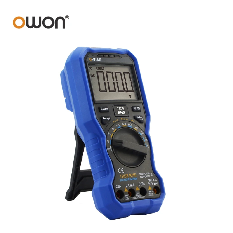 OWON OW18E OW18D 디지털 멀티미터 NCV 비접촉식 전압계 BLE4.0 무선 전송 지원 트루 루트 평방 제곱 테스트