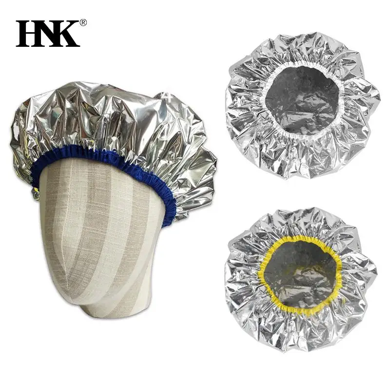 

27/28/30cm In Diameter Shower Cap Heat Insulation Aluminum Foil Hat Elastic Bathing Cap For Women Hair Salon Bathroom