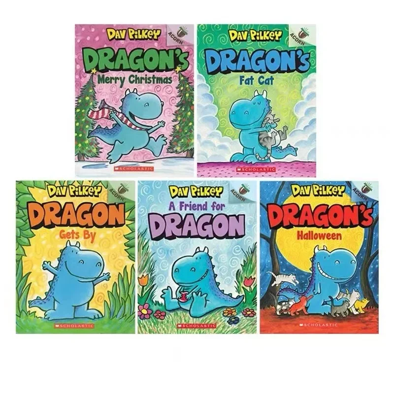 

5 Books/set Dragon Tales Children English Picture Bridge Book Kids Reading Story Education and Teaching Book