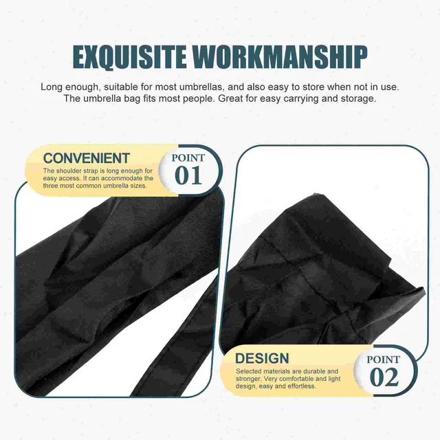 2 Dcs Esernyő Borító Fedélzet -Tároló Táska Napi Tasak Burkolata Lyuk Zseb Hordozható Ütéses Kendő Vízálló Fordított - Image 4