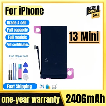 Batteria di Ricambio A2481/A2628/A2629/A2630 per iPhone 13 Mini, Alta Qualità, Alta Capacità, Celle di Grado A con Strumenti di Montaggio