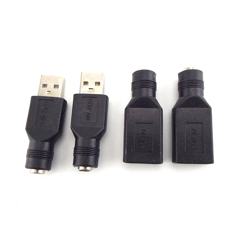 DC Female 5.5*2.1mm To USB 2.0 Male Micro Type-C Plug 5V Connector Adapter For Laptop