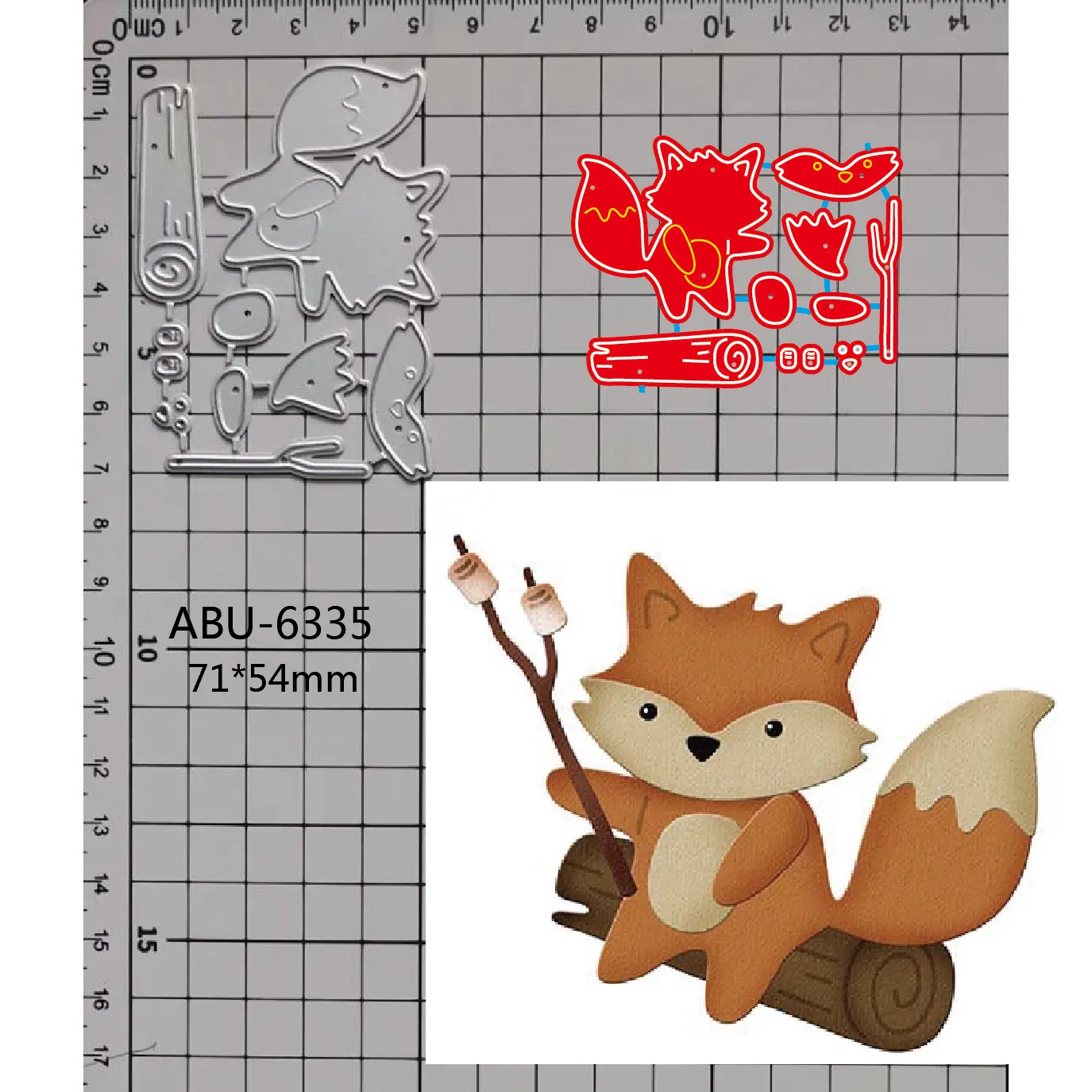 2023 New Metal Cutting Dies Fox Barbecue Fai Da Te Scrapbook Paper Craft Knife Mold Blade Punch Stencil Dies