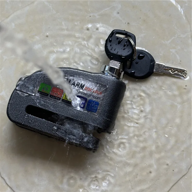 Falante Motorcycle Bicycle Alarm Disc Lock Security Anti-thef Aluminium alloy Waterproof Reminder Rope+Lock bracket 6 colors motorcycle disc lock